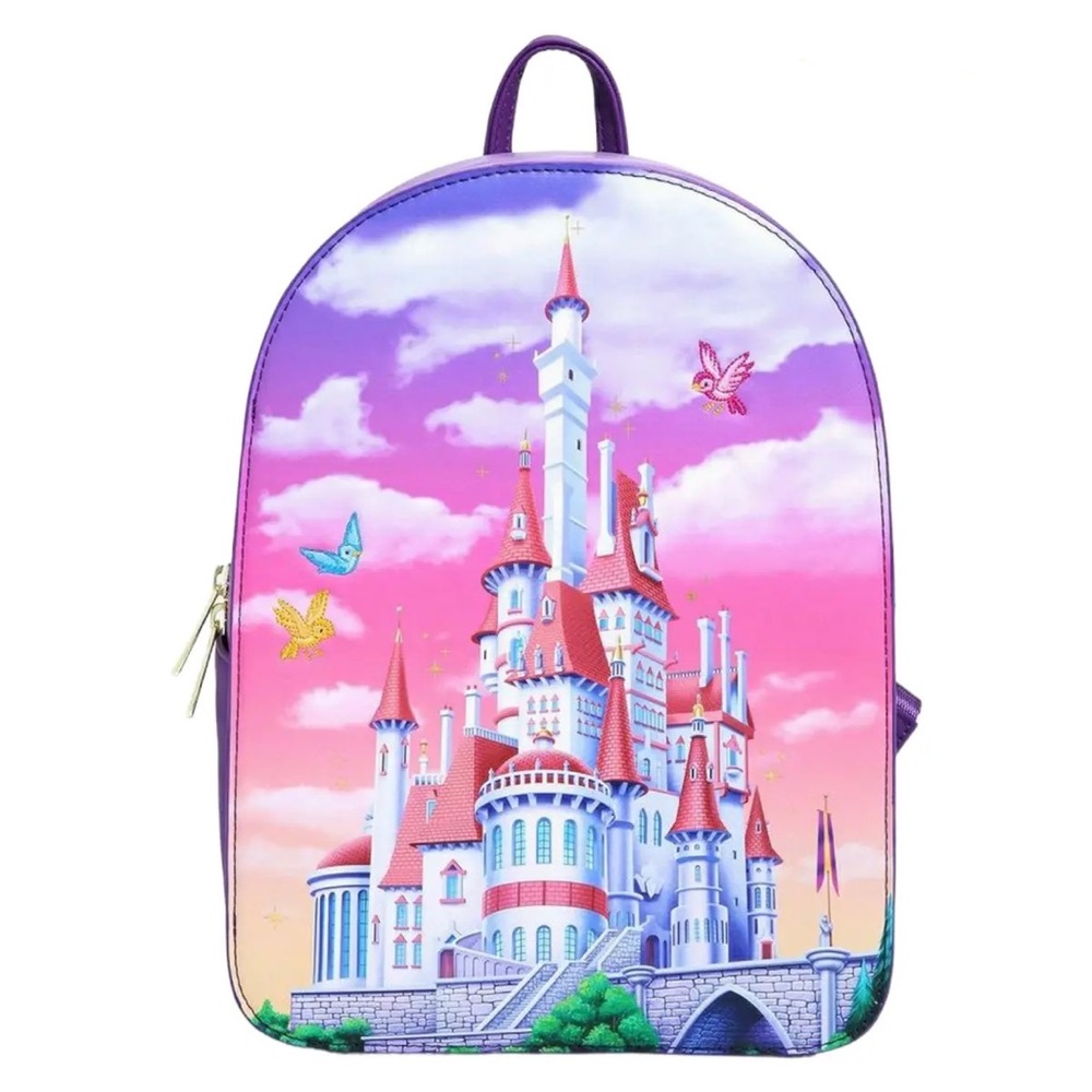 Loungefly Disney Beauty and the Beast Castle Portrait Mini Backpack - Used